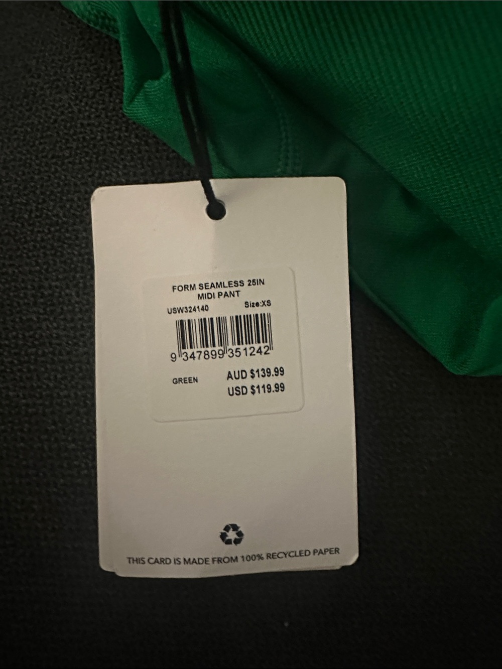 The Upside Form Seamless 25 Inch Midi Leggings in Green - Picture 6 of 6